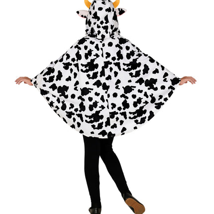 e-carnavalskleding-SYK Koeien poncho met muts kinderen