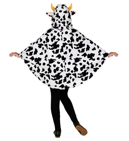 e-carnavalskleding-SYK Koeien poncho met muts kinderen