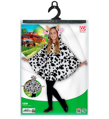 e-carnavalskleding-SYK Koeien poncho met muts kinderen