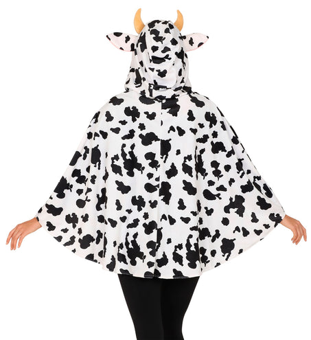 e-carnavalskleding-SYK Koeien poncho met muts volwassenen