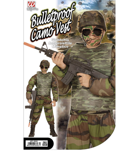 e-carnavalskleding-SYK Kogelwerend vest camouflage kind