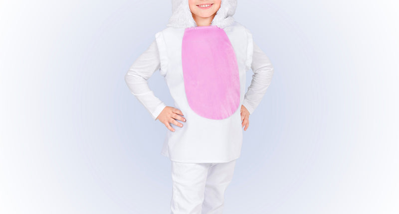 e-carnavalskleding-SYK Konijnen pak kind bunny wit roze