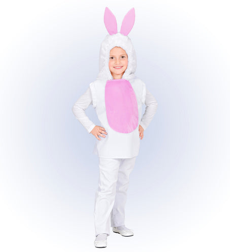 e-carnavalskleding-SYK Konijnen pak kind bunny wit roze
