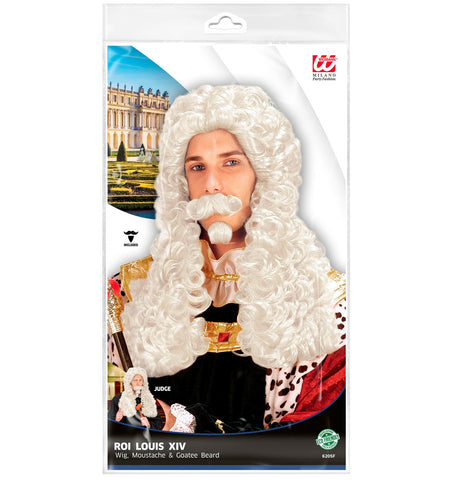 e-carnavalskleding-SYK Koning pruik Francois wit