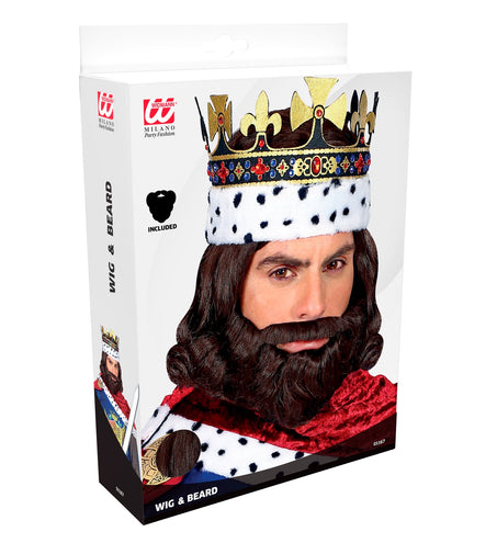 e-carnavalskleding-SYK Koning pruik met baard