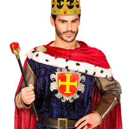 e-carnavalskleding-SYK Koning scepter rood met goud