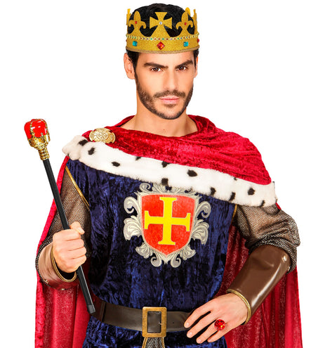 e-carnavalskleding-SYK Koning scepter rood met goud