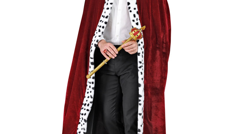e-carnavalskleding-SYK Koningsmantel bordeaux rood 140cm