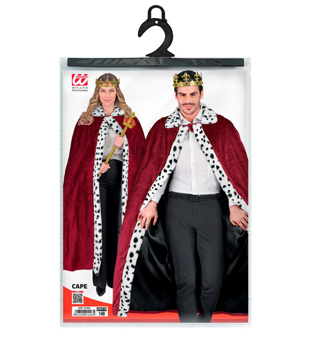 e-carnavalskleding-SYK Koningsmantel bordeaux rood 140cm