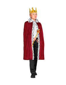 e-carnavalskleding-SYK Koningsmantel bordeaux rood 90cm