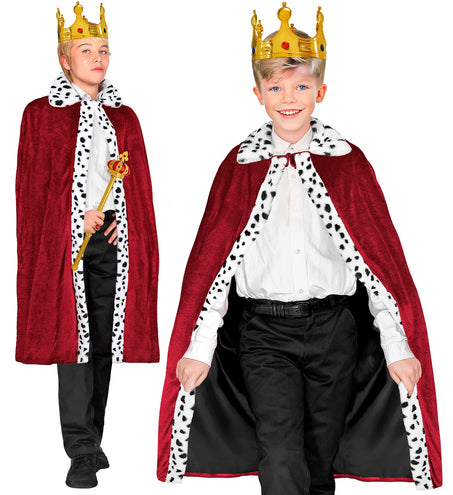 e-carnavalskleding-SYK Koningsmantel bordeaux rood 90cm