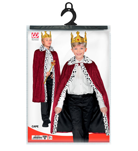 e-carnavalskleding-SYK Koningsmantel bordeaux rood 90cm