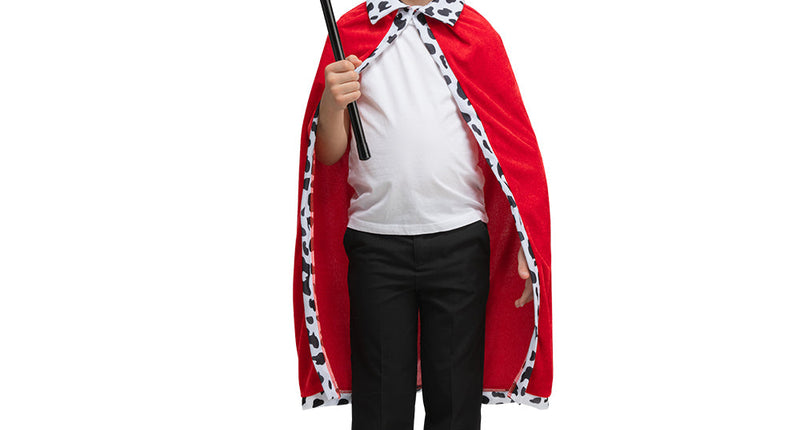 e-carnavalskleding-SYK Koningsmantel & kroon (5-9) Rood