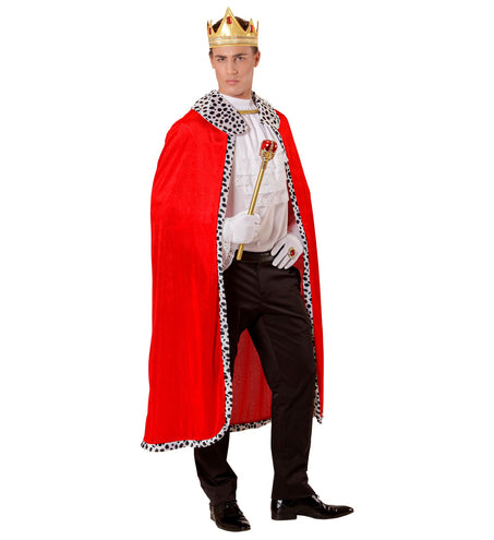 e-carnavalskleding-SYK Koningsmantel met kroon rood