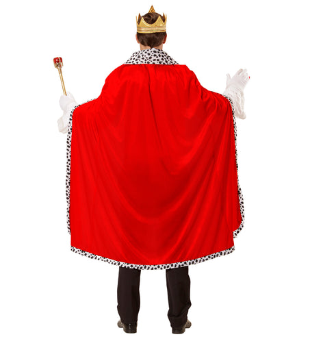 e-carnavalskleding-SYK Koningsmantel met kroon rood