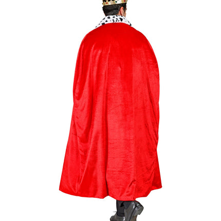 e-carnavalskleding-SYK Koningsmantel rood 140cm