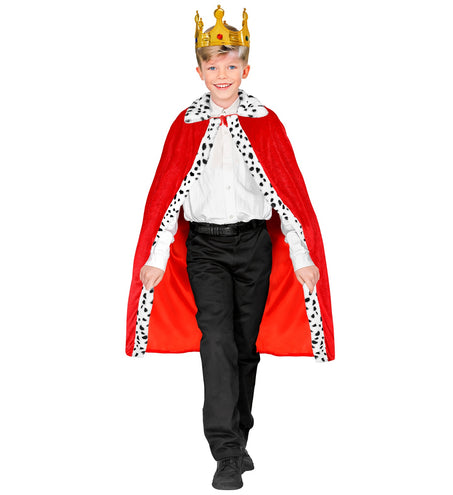 e-carnavalskleding-SYK Koningsmantel rood 90cm