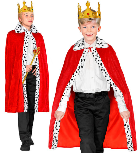 e-carnavalskleding-SYK Koningsmantel rood 90cm