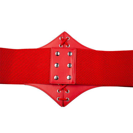e-carnavalskleding-SYK Korsetgordel - Rood