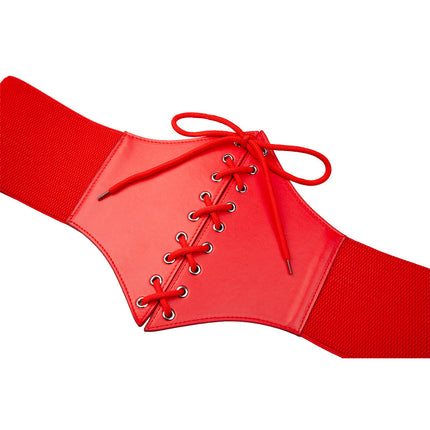 e-carnavalskleding-SYK Korsetgordel - Rood