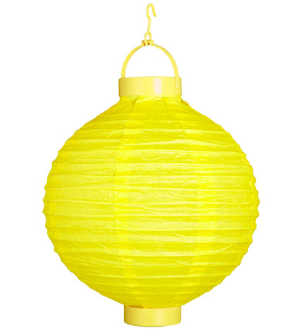 e-carnavalskleding-SYK Lampion Met Licht 30Cm Geel