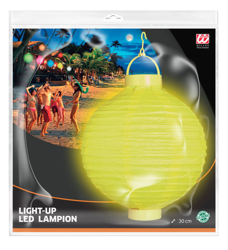 e-carnavalskleding-SYK Lampion Met Licht 30Cm Geel