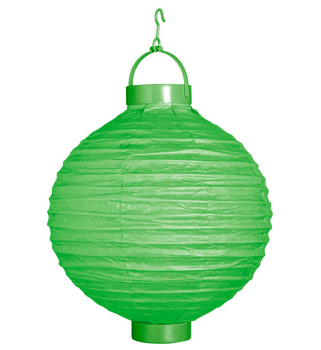 e-carnavalskleding-SYK Lampion Met Licht 30Cm Groen