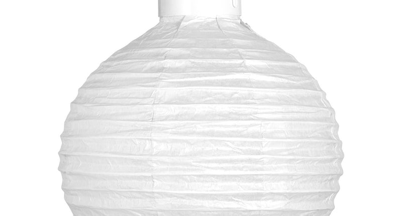 e-carnavalskleding-SYK Lampion Met Licht 30Cm Wit