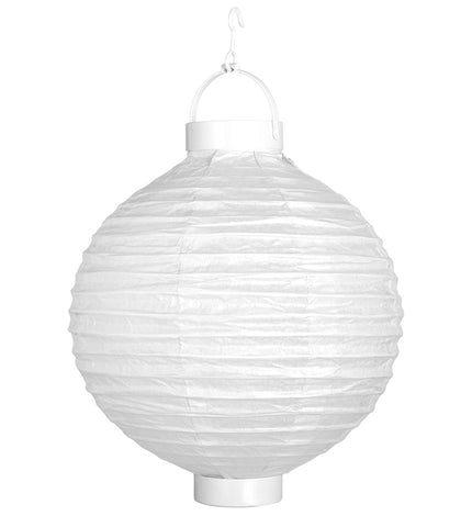 e-carnavalskleding-SYK Lampion Met Licht 30Cm Wit