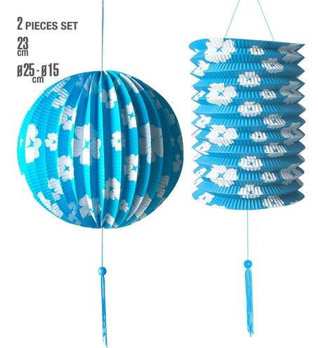 e-carnavalskleding-SYK Lampionnenset blauw