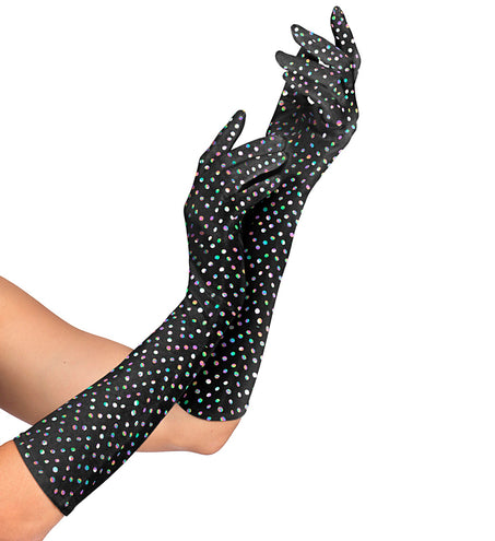 e-carnavalskleding-SYK Lange Handschoenen Fluweel Met Decoraties