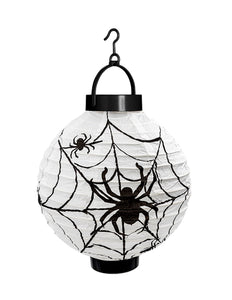 e-carnavalskleding-SYK Lantaarn spinnenweb led licht incl batterij 20 cm