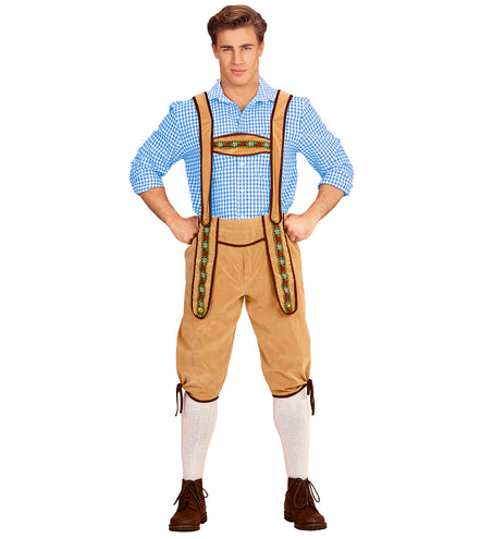 e-carnavalskleding-SYK Lederhose Beiers beige