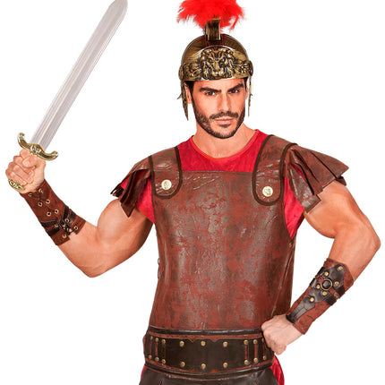 e-carnavalskleding-SYK Lederlook armbedekking gladiator