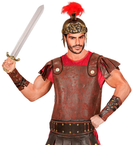 e-carnavalskleding-SYK Lederlook armbedekking gladiator