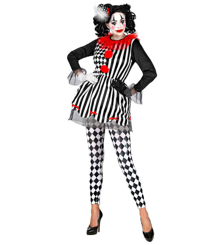e-carnavalskleding-SYK Legging geruit zwart wit