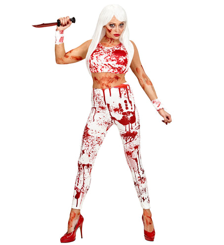 e-carnavalskleding-SYK Legging met bloed halloween