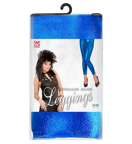 e-carnavalskleding-SYK Legging metallic blauw