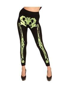 e-carnavalskleding-SYK Legging skelet neon groen