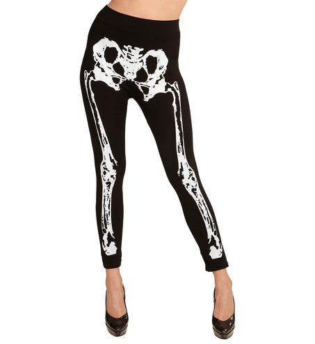 e-carnavalskleding-SYK Legging skelet zwart wit