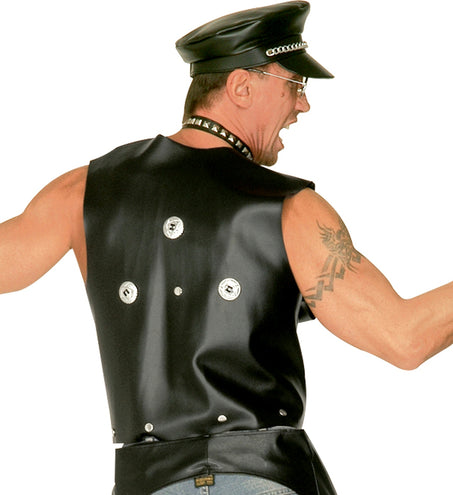 e-carnavalskleding-SYK Leren vest motor man