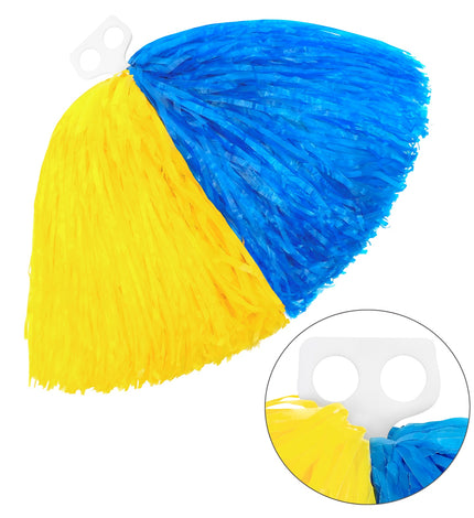 e-carnavalskleding-SYK Leuke blauw gele pompom cheerleader