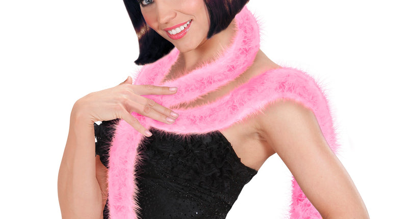 e-carnavalskleding-SYK Licht roze  dunne boa