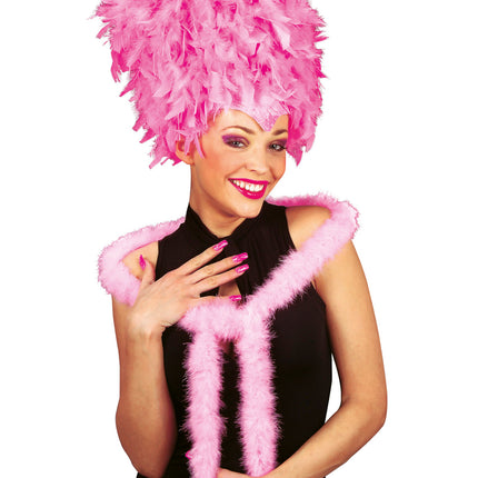 e-carnavalskleding-SYK Licht roze  dunne boa