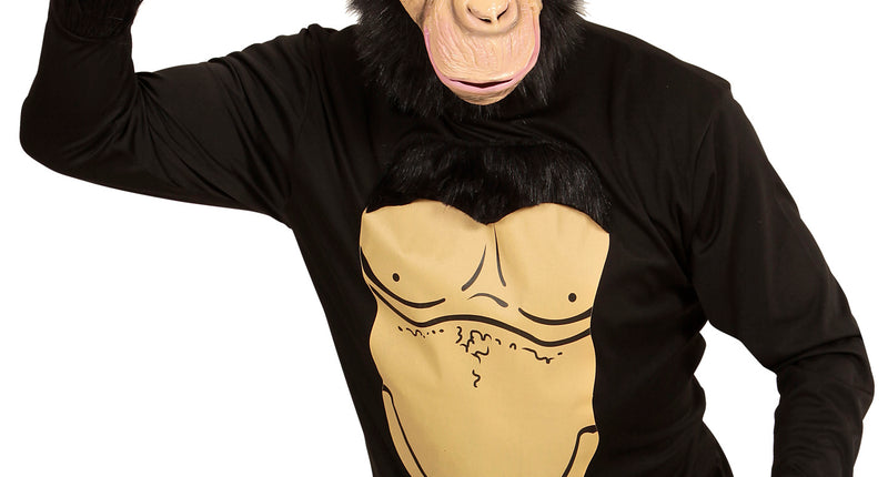 e-carnavalskleding-SYK Luxe Chimpansee sweater met masker voor carnaval
