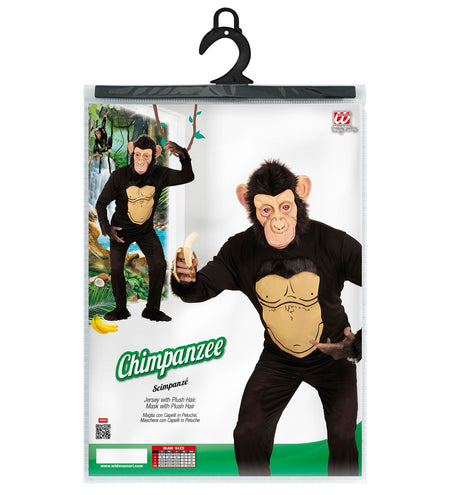 e-carnavalskleding-SYK Luxe Chimpansee sweater met masker voor carnaval