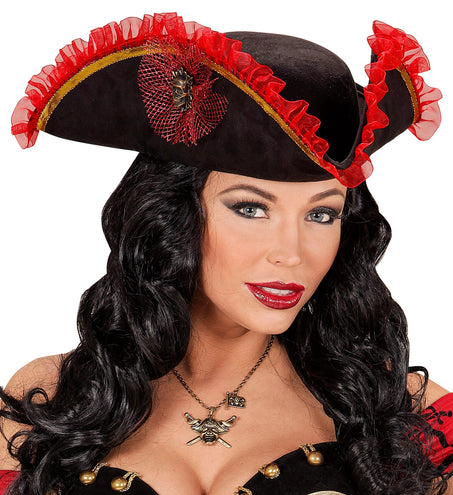 e-carnavalskleding-SYK Luxe driehoekige piratenhoeden