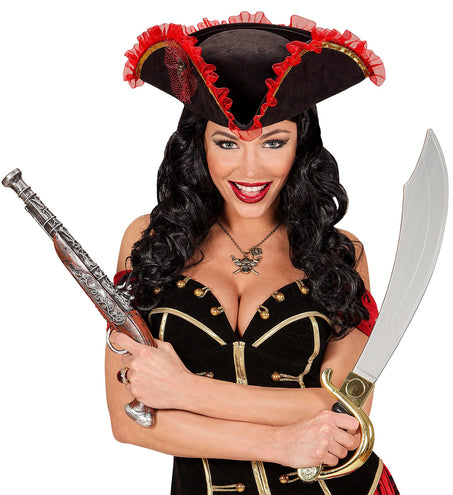 e-carnavalskleding-SYK Luxe driehoekige piratenhoeden