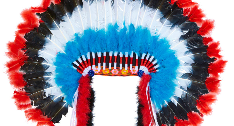 e-carnavalskleding-SYK Luxe indianentooi met marabou