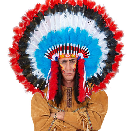 e-carnavalskleding-SYK Luxe indianentooi met marabou